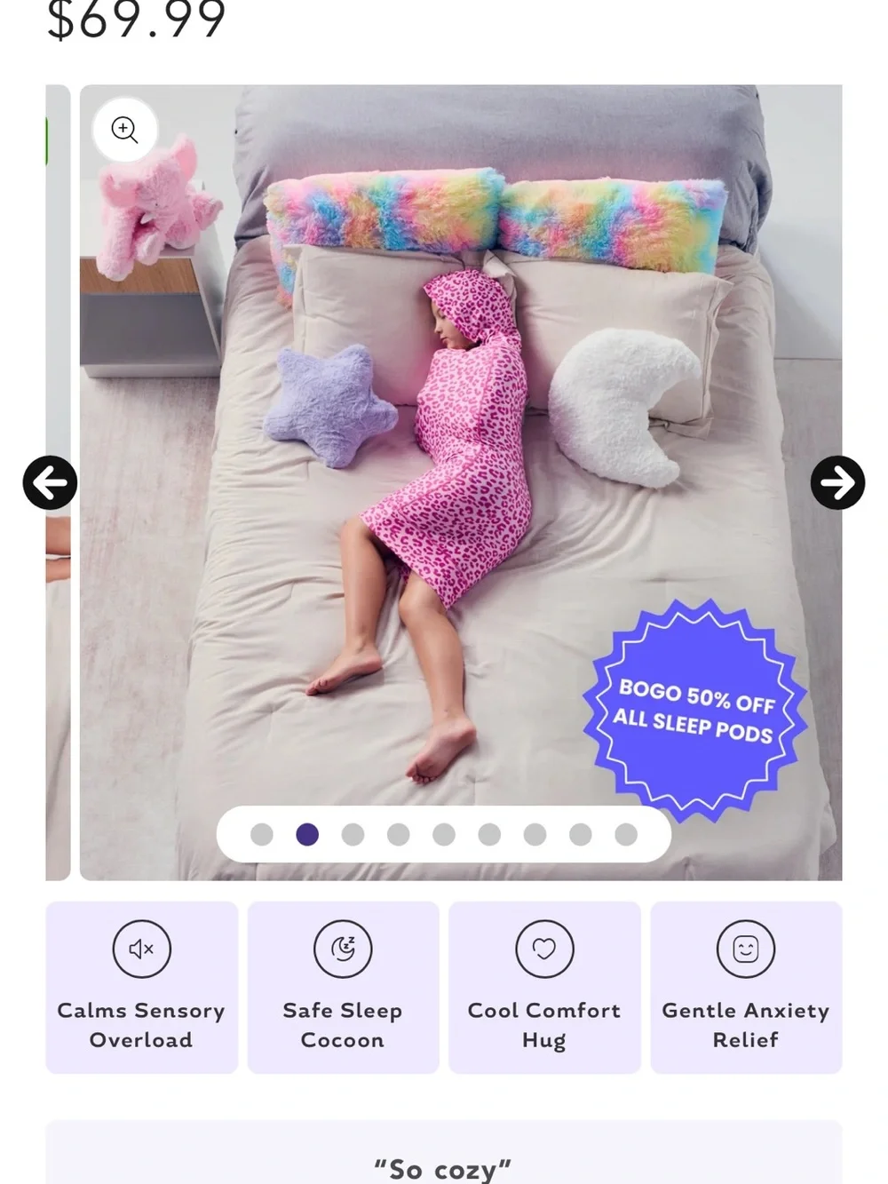 Kids Hugsleep mini sleep pods- graphite and turquoise